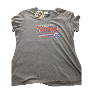 Detroit Tigers Grey V-Neck Womans Shirt 2XL